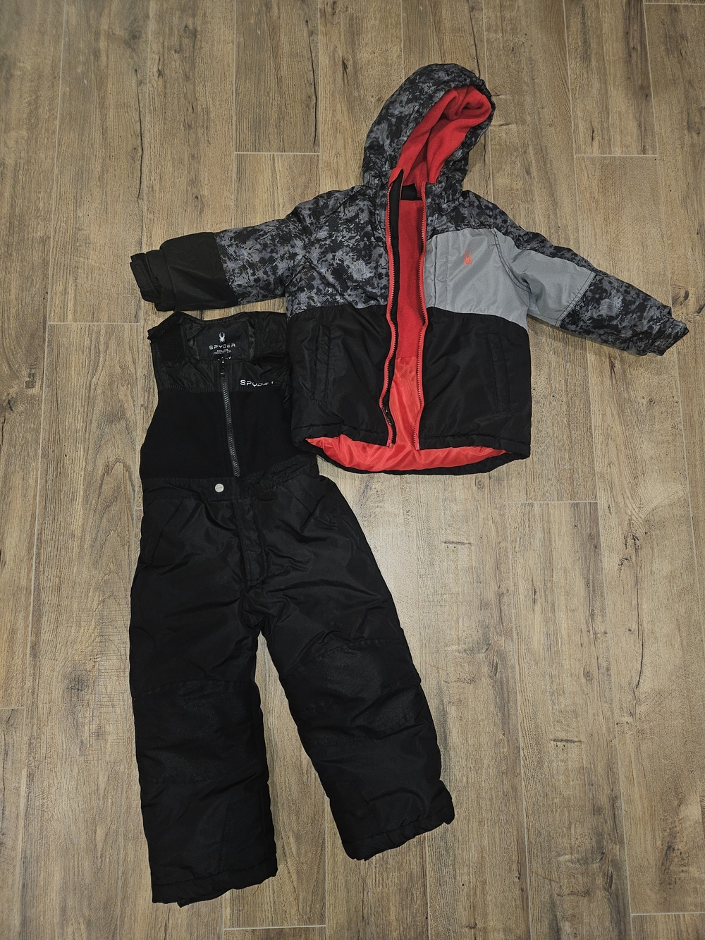 Spyder Boys Hooded Puffer Jacket & BIB PANTS